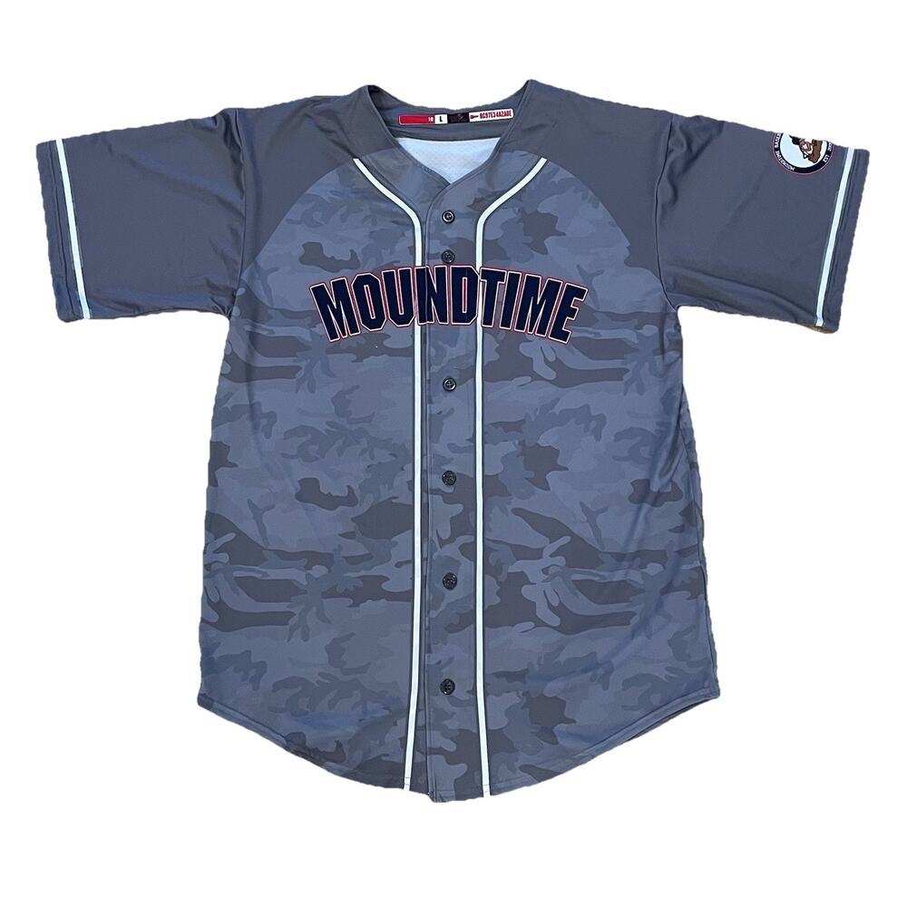 Pro Sphere -MOUNDTIME Button Down Baseball Jersey #10 Men’s Size Large Camo